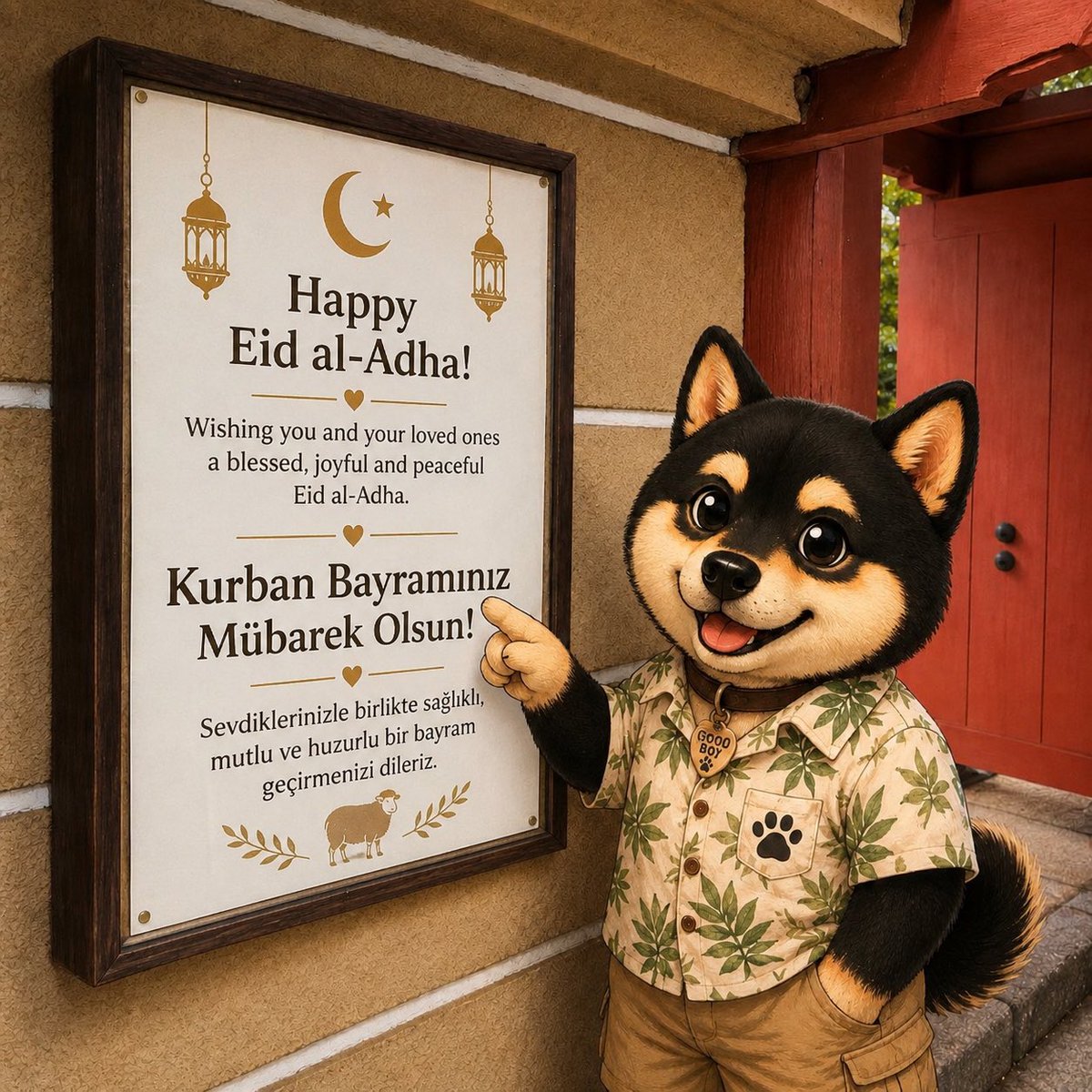 Manyuturkish's tweet photo. Happy Eid al-Adha! 🌙✨
May your home be filled with peace, your heart with happiness, and your days with beautiful moments shared with loved ones.

Kurban Bayramınız Mübarek Olsun! 🤍
Sevdiklerinizle birlikte sağlık, huzur ve mutluluk dolu bir bayram geçirmeniz dileğiyle. $MANYU #ManyuArmy