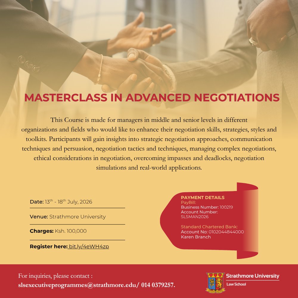 StrathmoreLaw's tweet photo. Upcoming courses: 
 • Masterclass in Advanced Negotiations  https://t.co/diOyPIXWvk 

• Masterclass in Mergers and Acquisitions - https://t.co/opZ3JN5EAR https://t.co/QRcSj1A5Cp