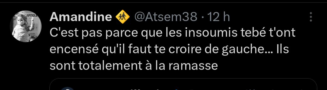 _DoubleB_'s tweet photo. @Atsem38 J'ai passé 10 secondes sur ton mur, plus de la moitié de tes tweets/retweets parlent de lfi ou de Mélenchon 🤡 https://t.co/qTaNJo1j6F