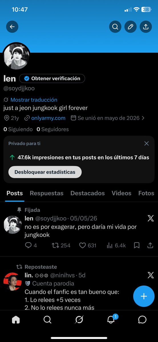 len suspendida en la main 😭 tweet media
