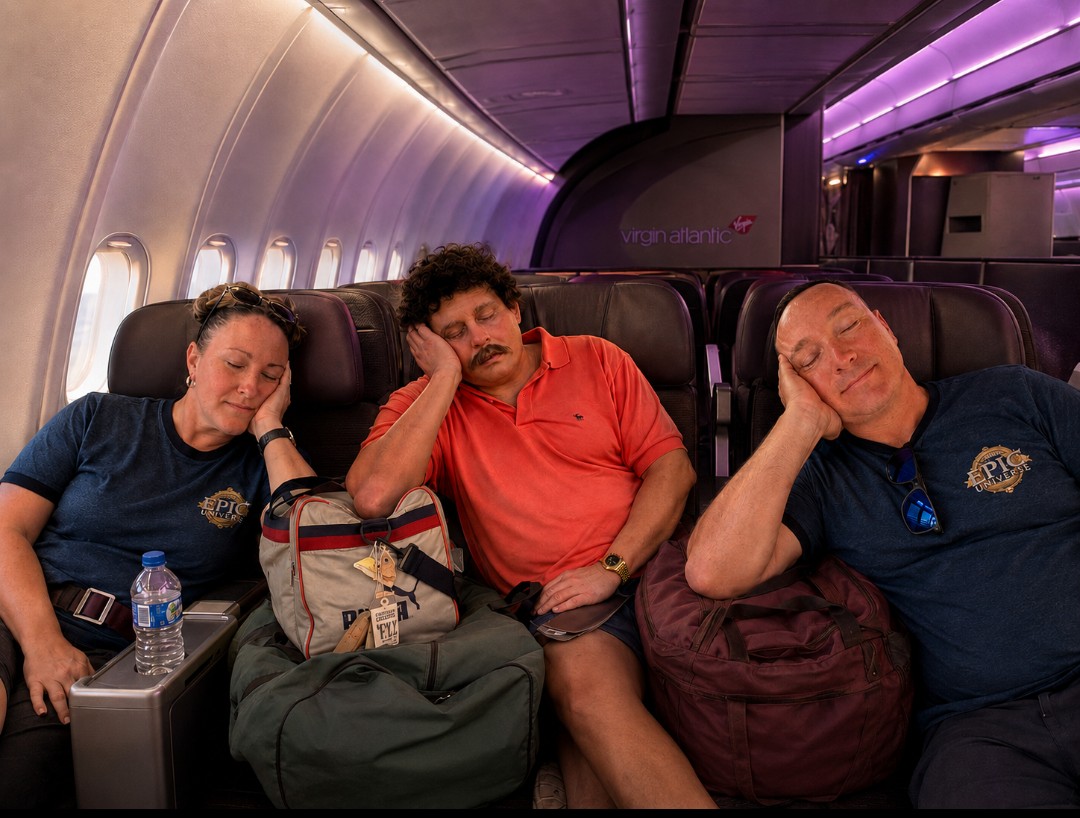GetBinky's tweet photo. We laughed when we saw the legendary sleeping guy at Orlando International Airport...

12 hours later on the flight home, we finally understood 😴✈️😂 https://t.co/CzRlh7pejS