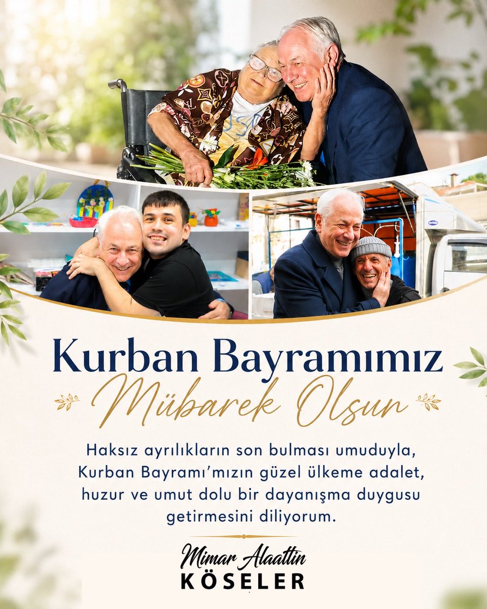 KoselerAlaattin's tweet photo. Haksız ayrılıkların son bulması umuduyla, Kurban Bayramı'mızın güzel ülkeme adalet, huzur ve umut dolu bir dayanışma duygusu getirmesini diliyorum.

Beykoz'un Seçilmiş Belediye Başkanı
Alaattin Köseler 
454. Gün / Silivri https://t.co/7yYEkISnft