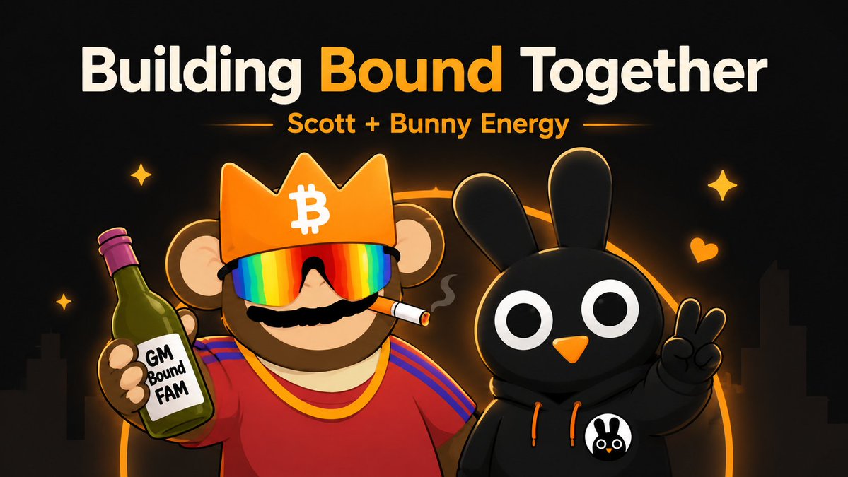BoundGlobal's tweet photo. Scott keeps shipping, the bunny keeps hopping. 🐰

Every dev update makes one thing clearer:
Bound is not just growing because of code — it’s growing because builders, users, and the community are starting to move in the same direction.
The mascot brings the vibe.
The community brings the energy.
And the product keeps getting better.

That’s how real momentum is built.

$BOUND  BOUND•BITCOIN