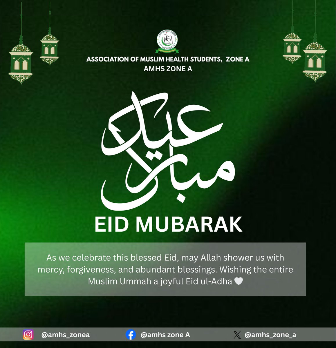 amhs_zone_a's tweet photo. May Allah accept our sacrifices, grant peace and ease to our nation, and keep us all safe during this celebration. Celebrate responsibly and remember Nigeria in your prayers ๐คโจ
#eidmubarak #eiduladha #AMHS #amhszonea https://t.co/ZtBP5v8aZ3