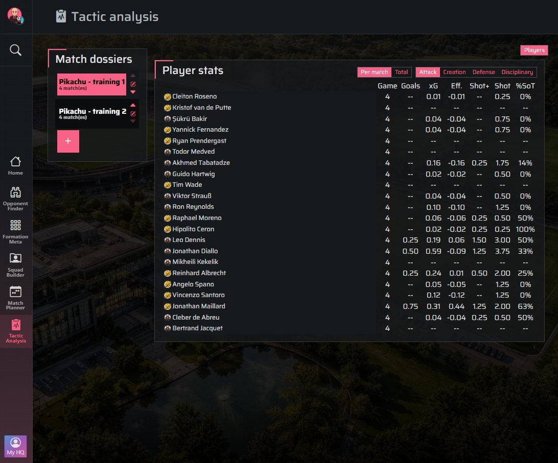 Alexis_MFL's tweet photo. 🆕 BETA: Tactic Analysis 🆕

The new version is out! 🔥

Many things to come in the next days:
➡️ Sorting
➡️ Data aggregated per team
➡️ Dual selection for dossier comparison
➡️ And many things more...

Check it out:
https://t.co/hnVTfmMJA2
https://t.co/hnVTfmMJA2

Cheers! 😁 https://t.co/Aa01HouzPh