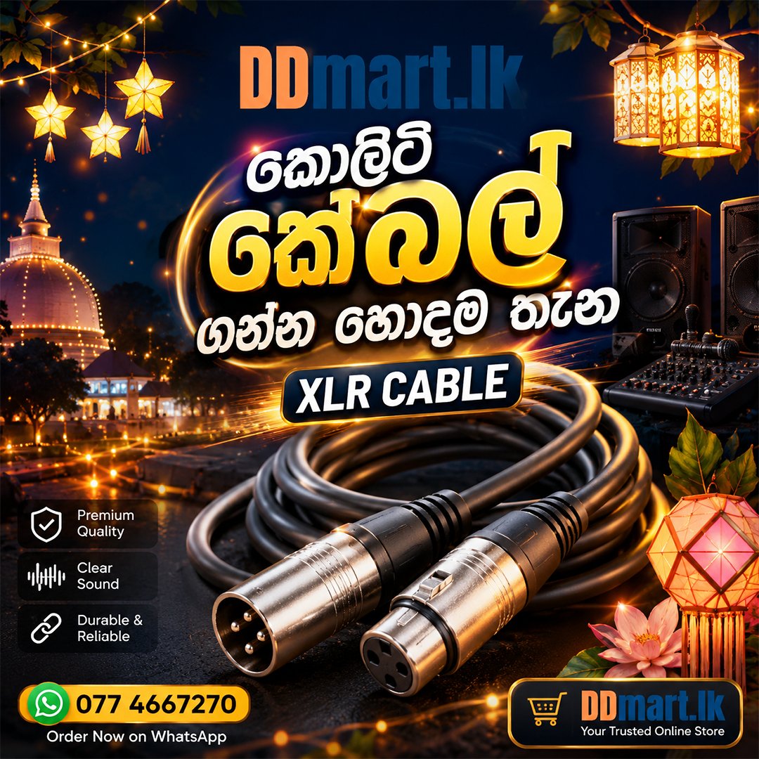 DDmartStore's tweet photo. කොලිටි XLR මිලදී ගන්න හොඳම Place එක. වැඩ වලට දාලා හිරවෙන්නෙ නැතුව එක දිගට බය නැතුව Continue කරගෙන යන්න. දැම්ම අපිට මැසේජ් එකක් දාන්න

පේජ් එක LIKE &amp; FOLLOW කරලා තියාගන්න. දවසේ අප්ඩේට්ස් දැනගන්න
077 466 7270
https://t.co/gk68huR5Ib https://t.co/QjBh9Ppj0h
