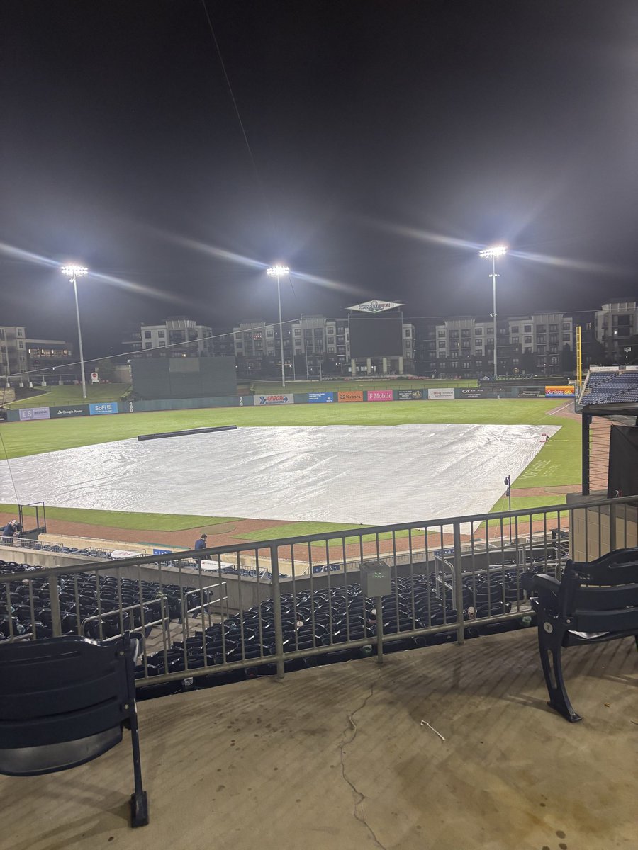 NorthAD_Dyer's tweet photo. So thankful for all our Wolfpack Fans who came out tonight! 

We need you in a big way tomorrow. The stadium is empty now, but we need you at 3 p.m. tomorrow at Gwinnett Field. 

Game times are 3 p.m. and 5:30 p.m. The state championship is on the line. 

We can all be tired on Thursday. 

Win anyway! 1%. Let's go.