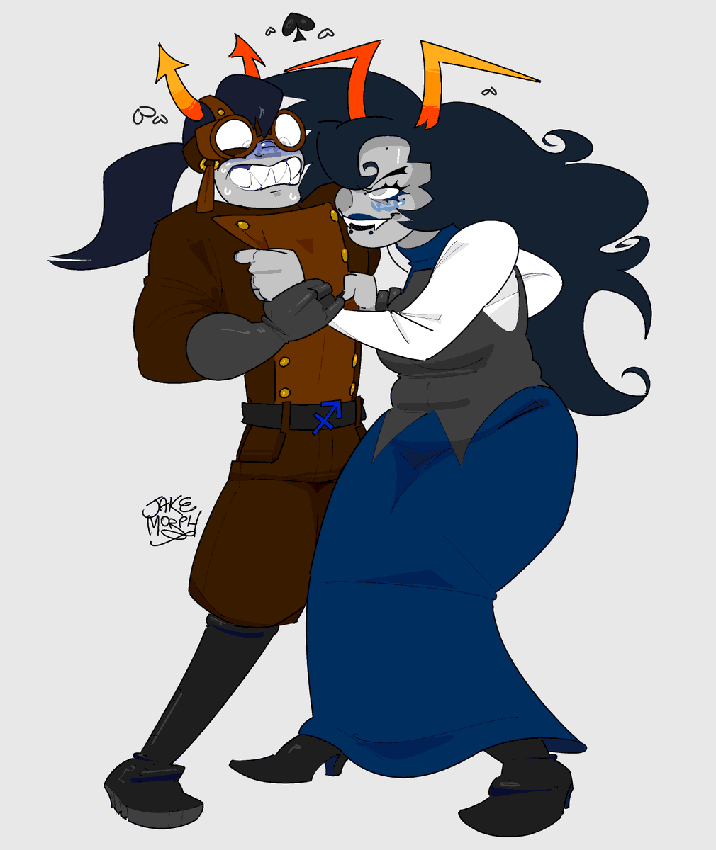 JakeMorph's tweet photo. commission for @ illlyra on tumblr ! 💙🧡💙 https://t.co/itBtBg8ktB