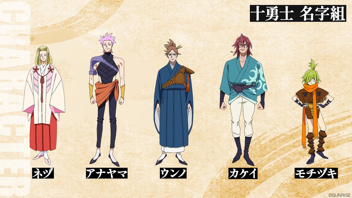 鎧真伝サムライトルーパー』 ＼十勇士の私服姿公開！🏯／ 名前組と名字