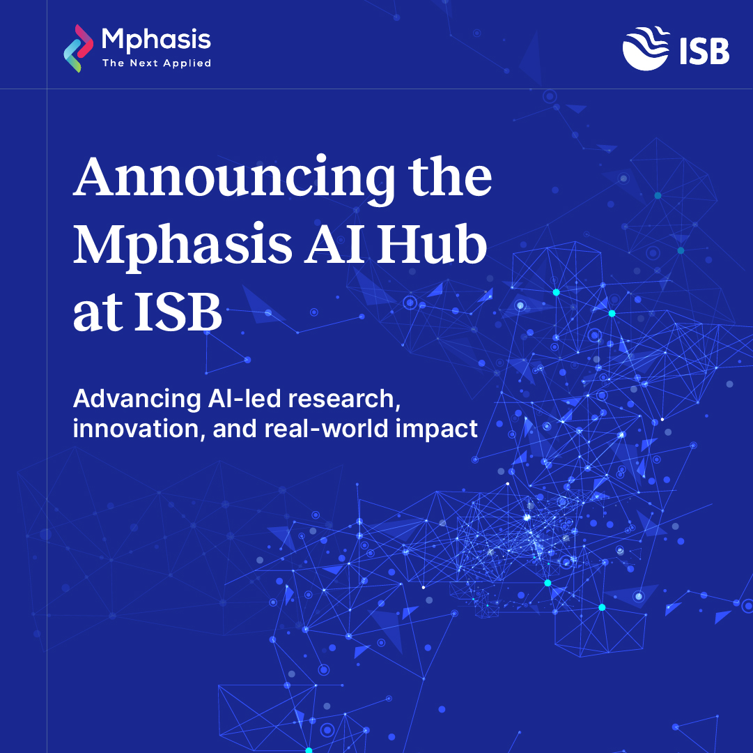 ISBedu's tweet photo. We are pleased to announce the launch of the @Mphasis AI Hub at the Indian School of Business.

Established through a multi-year grant from the Mphasis F1 Foundation and facilitated by the Office of Advancementat ISB, the initiative aims to advance AI-led research, innovation, and capacity building for meaningful societal and sectoral impact in India.

The initiative is designed to enable interdisciplinary research and collaboration across academia, industry, and government. It will focus initially on Healthcare and Finance, with a strong emphasis on the responsible adoption, evaluation, and impact assessment of AI solutions in real-world contexts. By bringing together research, policy insights, and practical applications, it seeks to strengthen institutional capacity, support informed decision-making, and build frameworks for sustainable, high-impact AI deployment.

This collaboration reflects Mphasis’ and ISB’s continued commitment to advancing evidence-led research and shaping India’s future through innovation, inclusion, and responsible use of technology.

#ISB #MphasisAIHub