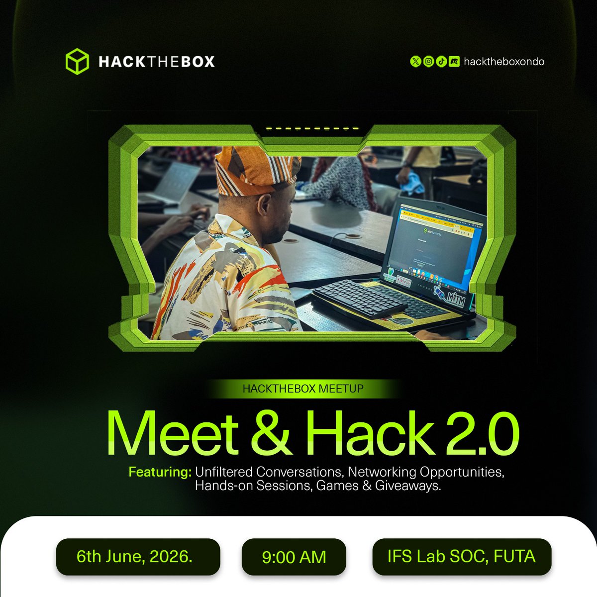 hacktheboxondo's tweet photo. Don't just hear about it, be there!! https://t.co/B64xQ9XjM3