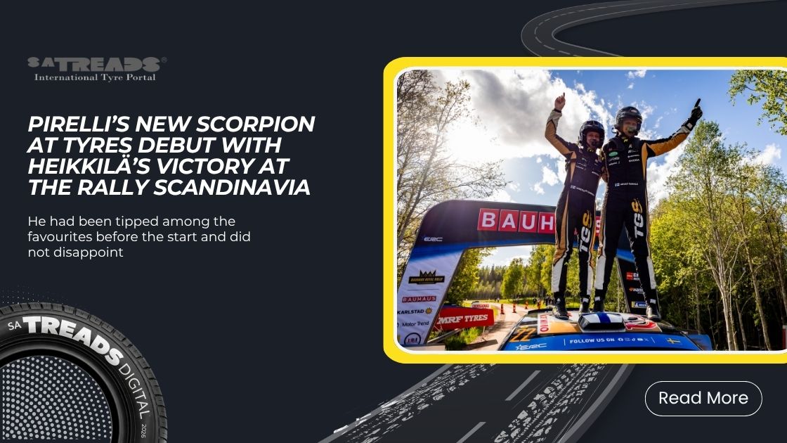 SATreads's tweet photo. PIRELLI’S NEW SCORPION AT TYRES DEBUT WITH HEIKKILÄ’S VICTORY AT THE RALLY SCANDINAVIA

He had been tipped among the favourites before the start and did not disappoint, winning by more than 23 seconds...

read more
https://t.co/aoOAu3ULfC

#SATreads https://t.co/WQEKUf5Qz7