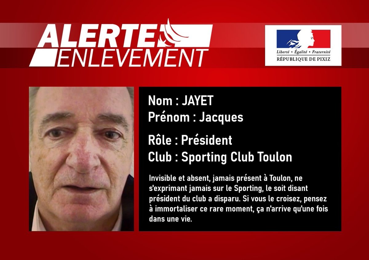 toulonmerite's tweet photo. #Président du 1er club de #football de la @VilleDeToulon , vous le verrez ni ne l'entendrez jamais. La question que se posent tous les #supporters : pourquoi es-tu président du @sportingtoulon  ?

@Var_Matin  @BFMVar  @ici_provence  @radiorcf  @footnational @Var_matin_sport https://t.co/31cESwYzRl