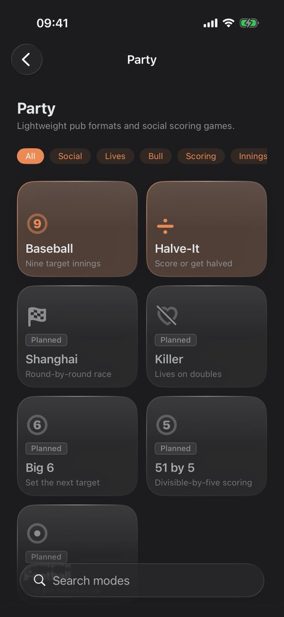AppsMberndt's tweet photo. Training &amp; Party Modes are being added to the new version of Dart Tracker with a small initial set but more to be added soon 🎯 #buildinpublic https://t.co/1PdXORZt03
