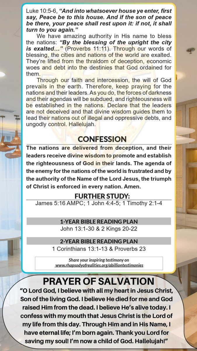 Tell_theUntold's tweet photo. Rhapsody of Realities: 27 May 2026

Affirm God's Word over the nations https://t.co/FSKqn0aECy