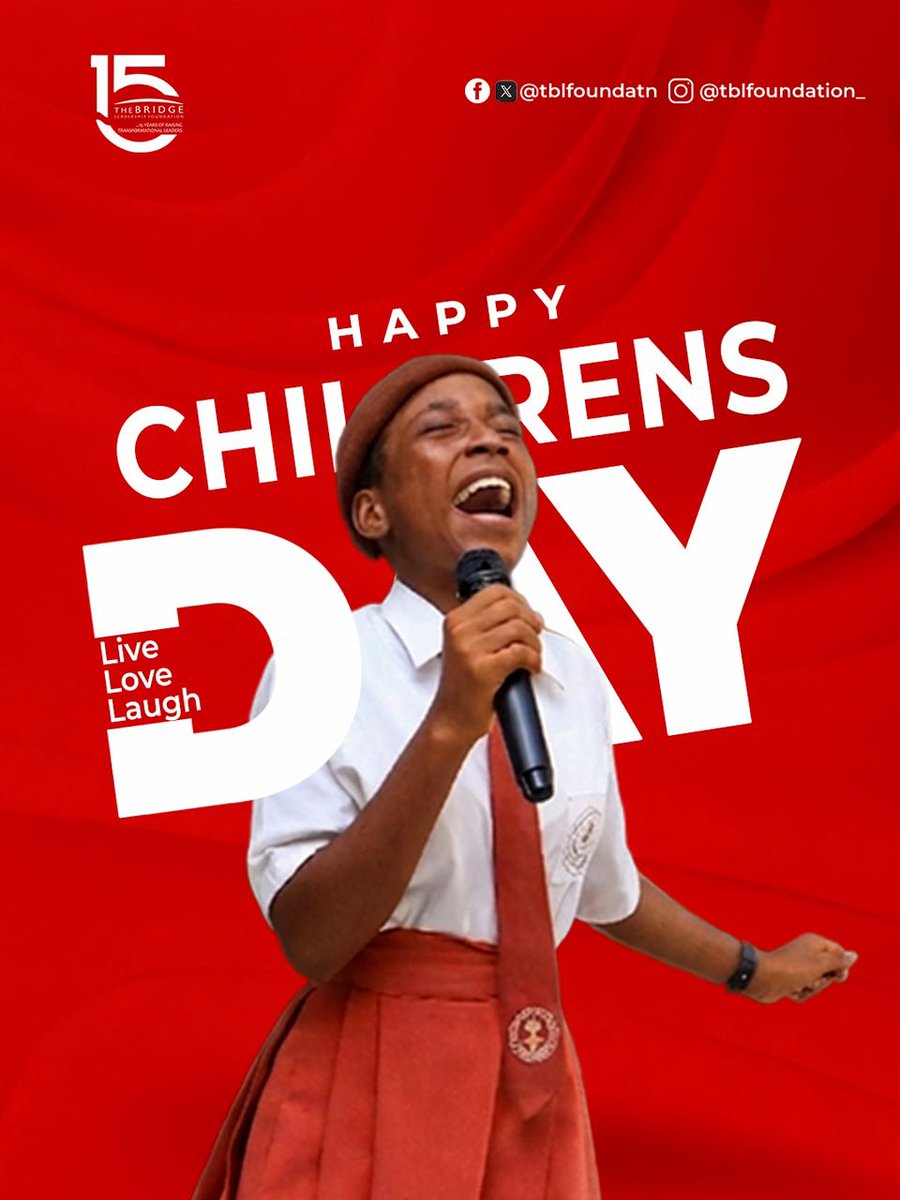TBLFoundation's tweet photo. Happy Children’s Day to the world’s greatest treasure, our CHILDREN! 

Today, we celebrate the pure joy, boundless imagination, and limitless potential that every child brings into our world. https://t.co/P1pBaytXKH
