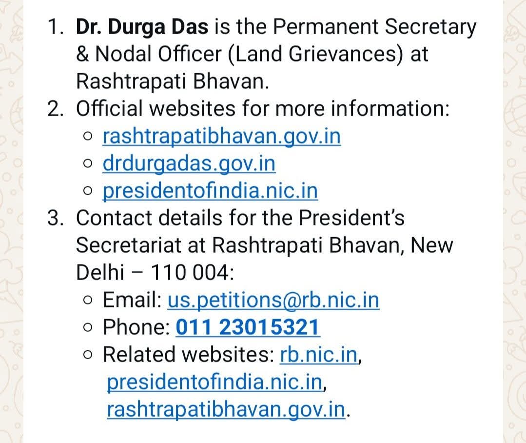 GovtSecretary's tweet photo. Dr. Durga Das serves as a #Permanent_Secretary &amp; Nodal Officer at the President's Secretariat (Rashtrapati Bhavan),overseeing #AllGovtDepartments under the world's Supreme Administrative institution &amp; issuing Directives &amp; Orders to various #Ministries &amp; #Offices 
@rashtrapatibhvn https://t.co/Z88kzz4b8b