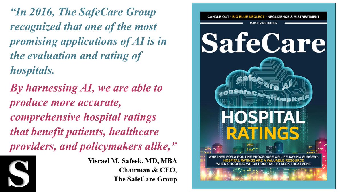SafeCareAI's tweet photo. This quarter’s generative #AI ratings of about 5,000 #hospitals are out - how did your hospital perform? https://t.co/Fu3vnasfWm https://t.co/voloWnb0nw