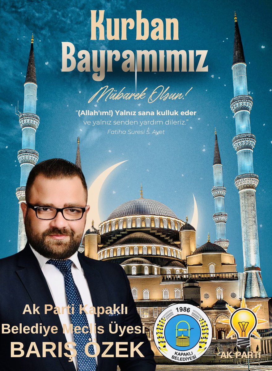 ozekbaris's tweet photo. Kurban bayramınız mübarek olsun 
#KurbanBayramı 
#tekirdağ 
#kapaklı 
#işimizgücümüzkapaklı
 #barışözek https://t.co/ZcY2PuAZbQ