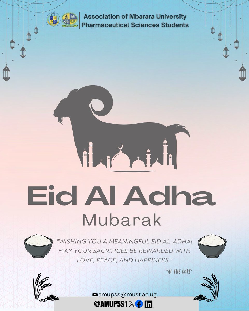 AMUPSS1's tweet photo. Happy Eid al-Adha Mubarak to the entire Muslim Community 🕌. May this day bring you joy and happiness 💯 https://t.co/nd3meyOwSM