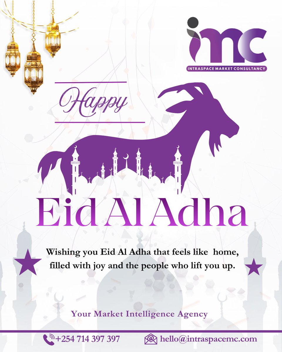 intraspacemc's tweet photo. IMC wishes you a restorative holiday marked by joyous celebrations and clear purpose.
Happy Eid Al Adha 🎉🎈

For services:
📱 WhatsApp: https://t.co/ks74YJgJWL 
✉️ Email: hello@intraspacemc.com

#EidAlAdha2026 #MarketIntelligenceAgency #IMC2026 https://t.co/pK87GbxoWM