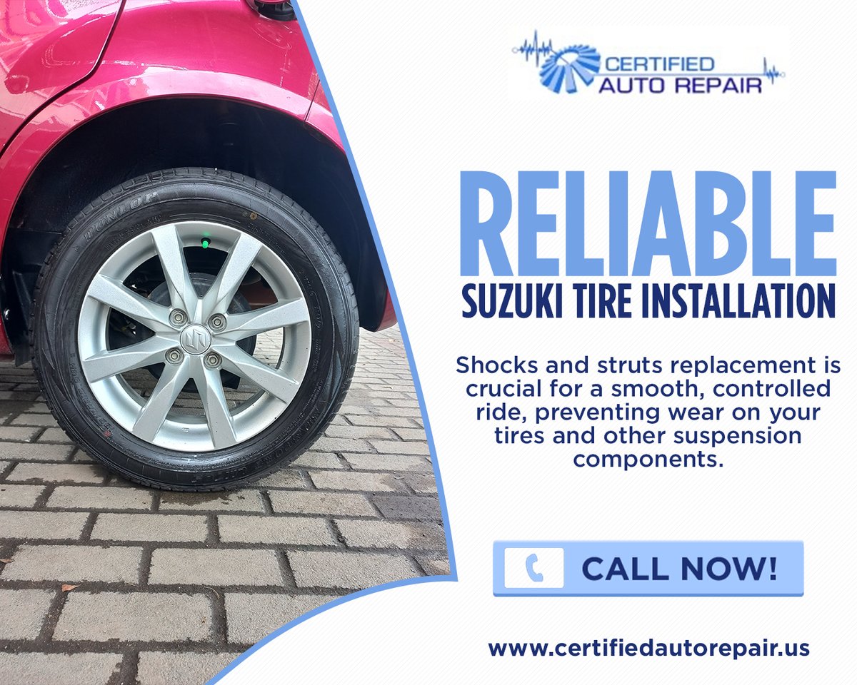 MNCertifiedAuto's tweet photo. 🚗 Time for Suzuki tire installation? We’ve got the right tires for your Suzuki and the expertise to install them properly! 🛠️ Ensure smooth driving and safety. Book your tire installation today!

🌐 https://t.co/UQCd41AiyV

#SuzukiTireInstallation #CertifiedAutoRepair https://t.co/SmnH1QblwV