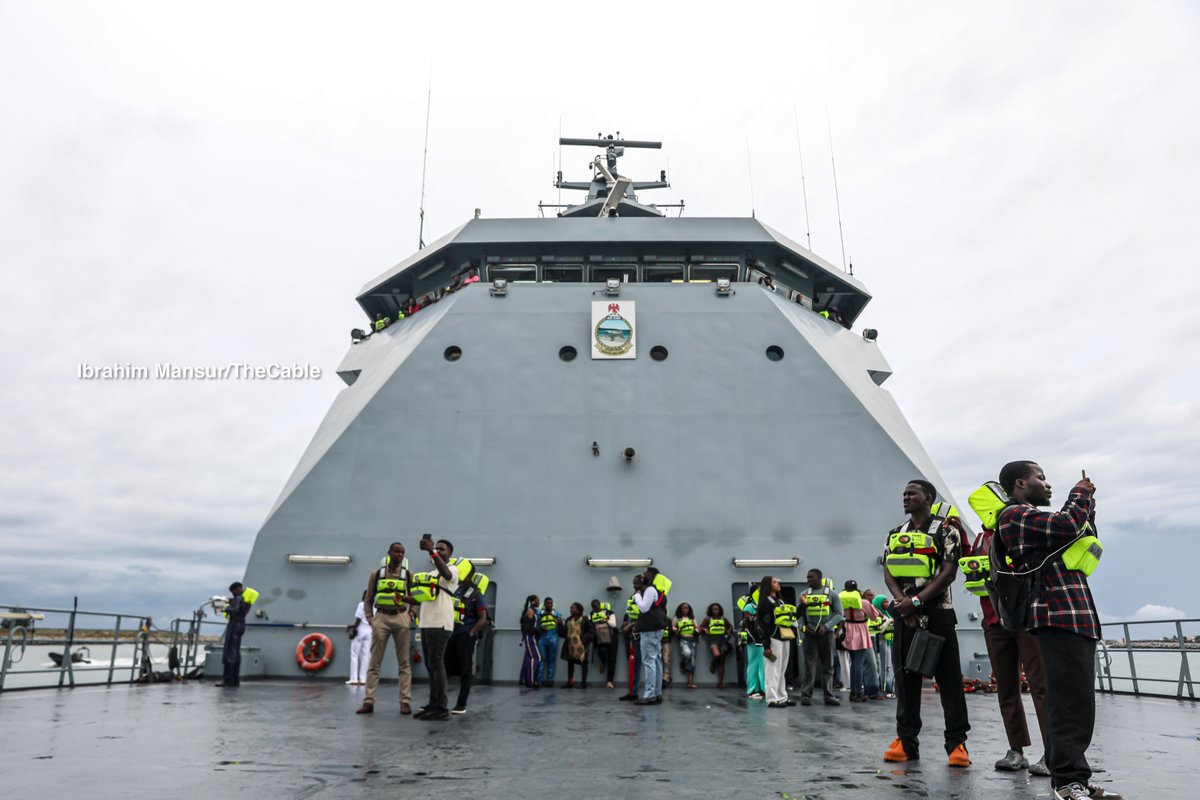 thecableng's tweet photo. PHOTOS: Nigerian Navy organises sea tour for civilians to celebrate 70th anniversary

As part of the activities to commemorate its 70th anniversary, the Nigerian Navy on Monday organised a sea tour for civilians in Lagos and some other states.

Founded on June 1, 1956, the navy will mark 70 years of existence in June 2026.

In Lagos, the Nigerian Naval Ship (NNS) Kada sailed more than 500 civilians from the Apapa area to the open waters of the Atlantic Ocean and back to Apapa.

The navy organised the sea tour to give civilians an insight into some of its operations and provide them with firsthand experience on NNS Kada, one of the largest ships in its fleet.

The initiative was tagged “Sail with the Nigerian Navy”.

https://t.co/bfRsEZ9nrM

#SailWithNigerianNavy #NigerianNavyAt70

@NigerianNavy | @AA_Folorunsho