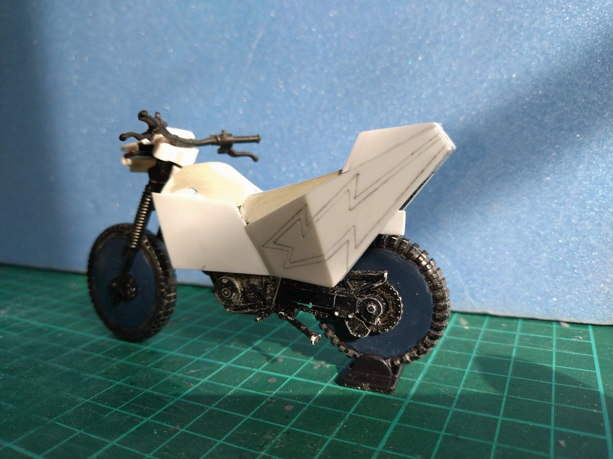 afuro1965's tweet photo. メガフォースのモトデストロイヤー。しびれる名前です。
これを作る為に久しぶりにBlu-rayを観ましたがマイベスト5に入る映画です😄 https://t.co/t6MrA9aESR