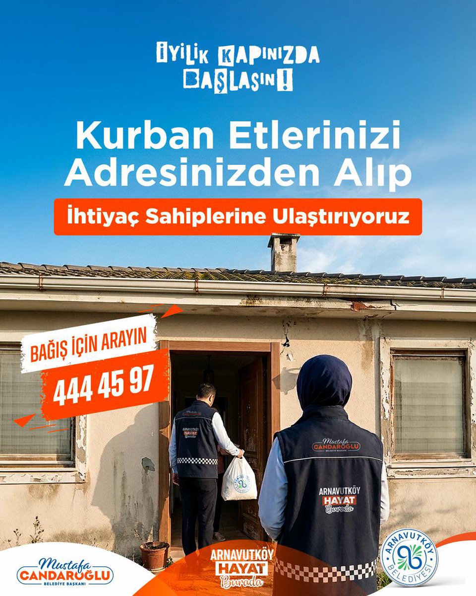 AliiKoca's tweet photo. İyilik kapınızda başlasın 🤝

Bağışladığınız kurban etlerini adresinizden teslim alıp, ihtiyaç sahiplerine ulaştırarak dayanışmayı güçlendiriyoruz

Desteklerinizle paylaşmanın bereketini birlikte çoğaltalım. 💙

📞 Bağış için: 444 45 97

#ArnavutköyHayatBurada
#MustafaCandaroğlu https://t.co/RXvEYXUlJz