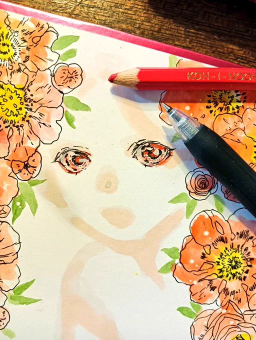 アナログお絵描きの、一回も失敗できないしどんな仕上がりになるか自分でもわからず手探りで描く感じ、
脳汁めちゃめちゃ出て最高に楽しい 