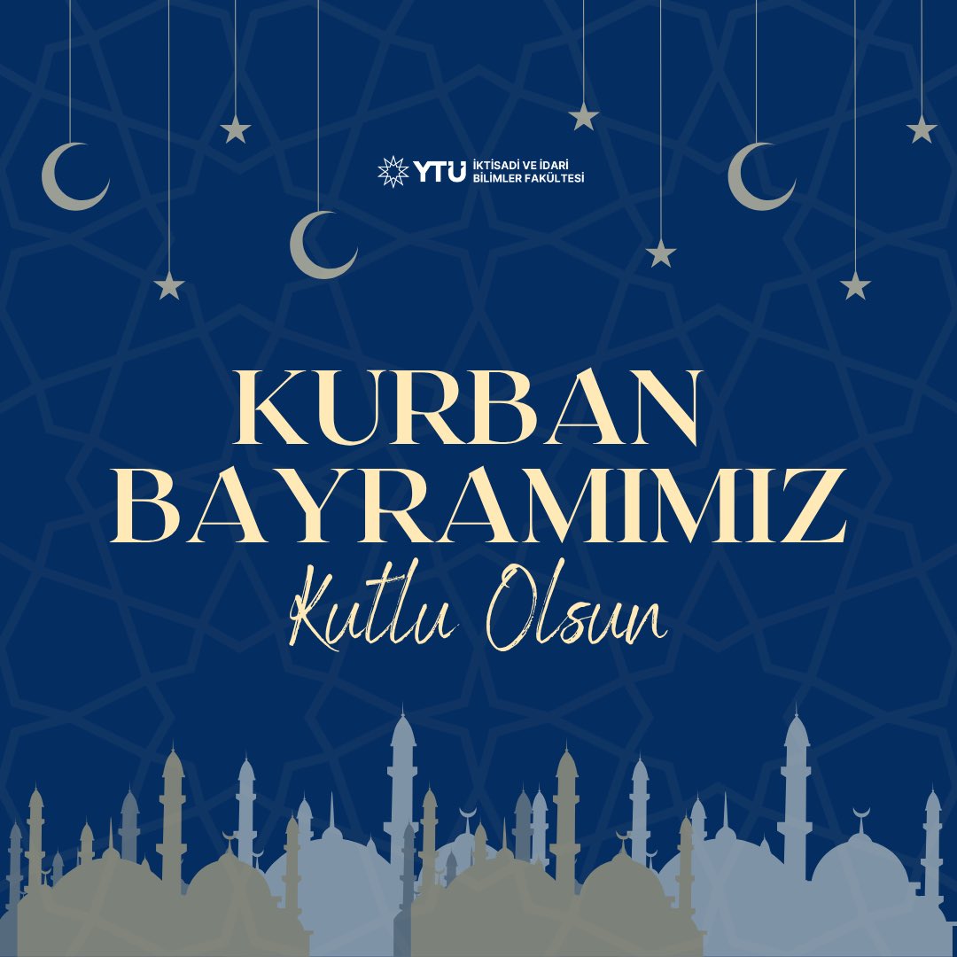 iibf_ytu's tweet photo. Sevdiklerinizle birlikte sağlıklı, huzurlu ve mutluluk dolu bir bayram geçirmenizi temenni eder, iyi bayramlar dileriz 💫

#TürkiyeninYıldızı
@eyupdebik @ysehitoglu https://t.co/YeysYcXkTP