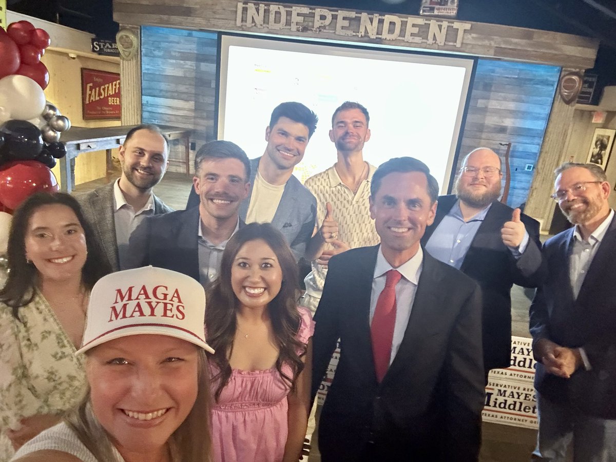 StephTanner2682's tweet photo. Congratulations to @mayes_middleton  @MacySMiddleton and our entire team for running and winning a hard fought race for Texas Attorney General 🎉let’s go November🔥 💪Thank you to everyone who worked so hard to make this moment a reality ❤️ https://t.co/uyseHhxFvB