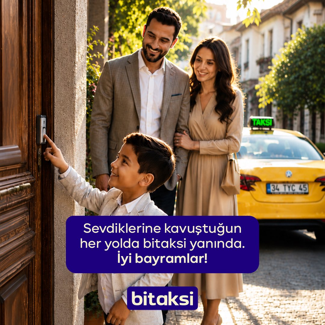bitaksi's tweet photo. Bayram sevdiklerimizle yan yana olunca güzel.💙 Kurban Bayramı’nız kutlu olsun. https://t.co/FmXjdrImGR