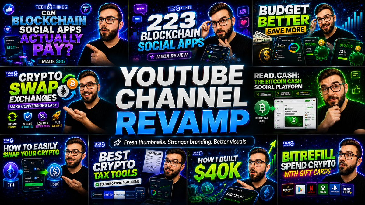 TechThingsShow's tweet photo. Tech &amp; Things got a full visual refresh.

Fresh thumbnails.
Cleaner branding.
Stronger visuals across the YouTube archive.
I’ve made the older content much easier to revisit.

Go check out the revamped channel and subscribe: https://t.co/ZZDqV8XJVu https://t.co/yzKUNlJbok