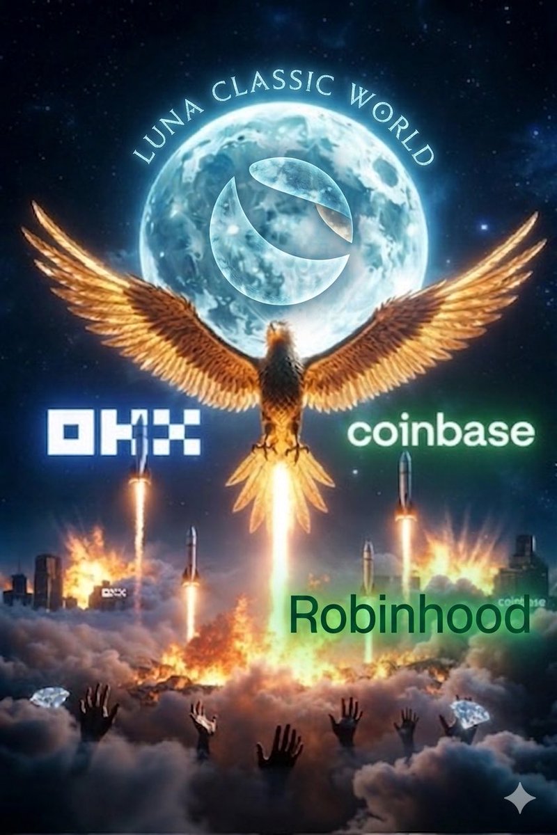 LunaClassWorld's tweet photo. 🚨If @okx, @robinhood and @coinbase relist $LUNC, the next big surge will be massive! 🔥 
With strong community burning, increasing momentum, and renewed interest, we can easily see $LUNC soaring to new highs! 
🌕 Ready for mission to the moon? 💎🙌 
#LUNC #USTC #LCW #LUNCBurn 🚀 https://t.co/7HmVBtPUcW