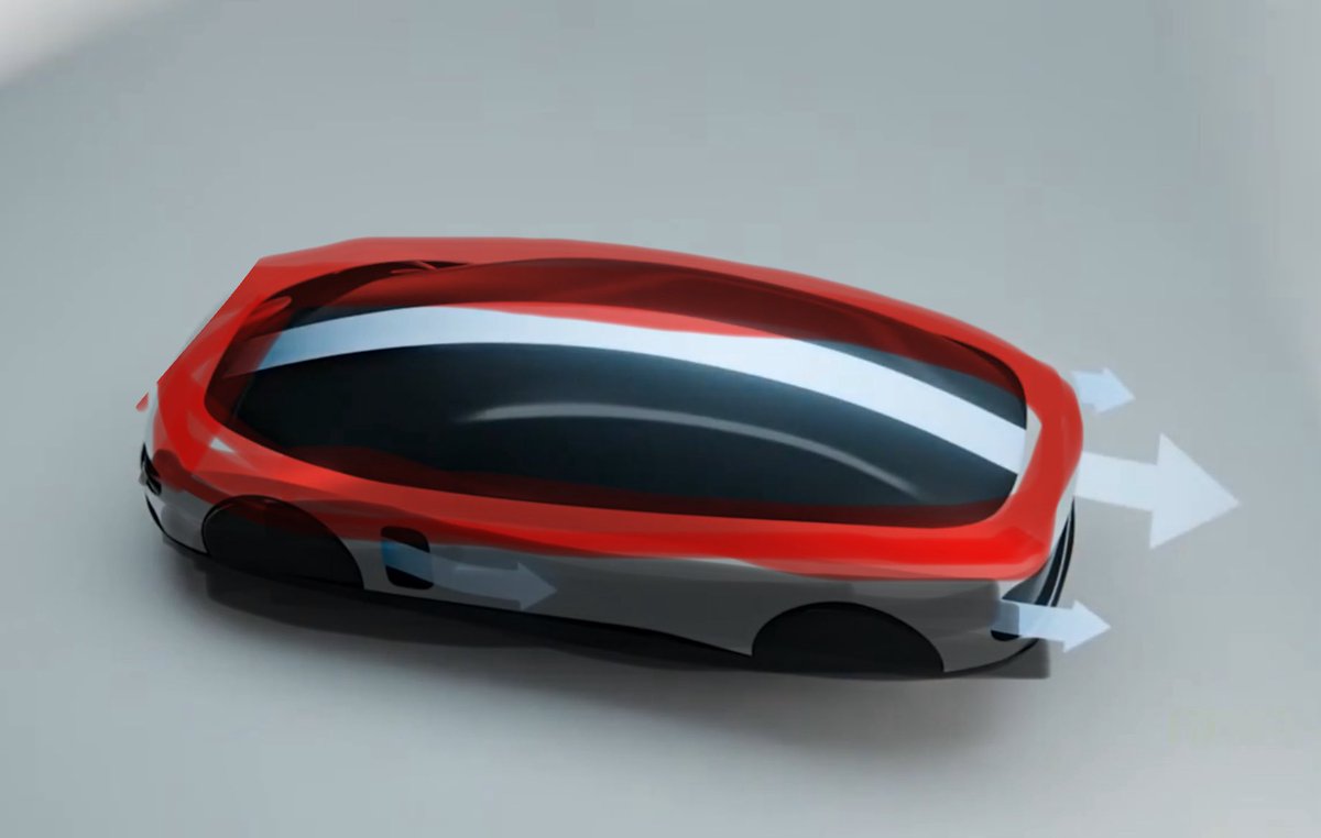 tom__kell's tweet photo. The Luce is based around aerodynamics. A front and a rear wing over an internal glasshouse. There’s an opportunity to create a striking design around a singular continuous strip, and of course make it red. Make it look more like an alien concept car. https://t.co/2lO2FWY0wx