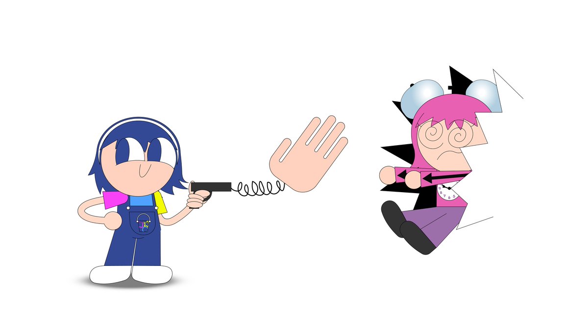Vissy110's tweet photo. Zachary is about to pull a prank on Tickety. And this time, It's a Step-Off Pistol Prank. That made Tickety crash into the wall putting a hole on it. I bet Tickety's cousins, Lilly and Billy would love to try it. https://t.co/IRps5NSP85