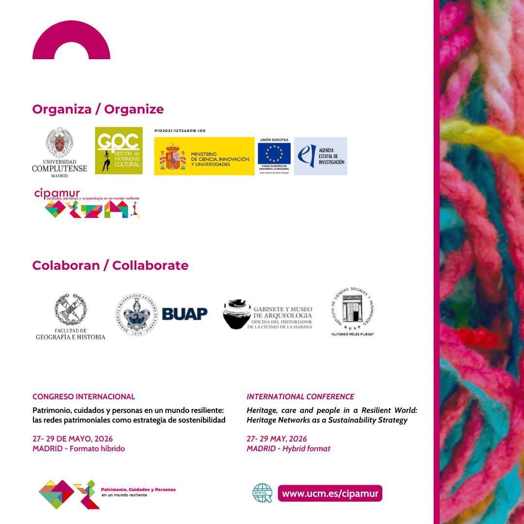 gpcultural's tweet photo. 🗓️ Programa del Día 1 /Day 1 Programme — Sede / Venue: @MuseodelTraje 

📌 Hoy comienza el Congreso. Consultad los detalles en la web. 

 Today begins the Conference. Check the details on the web.

#CongresoInternacional #InternationalConference https://t.co/at7aojNqVA