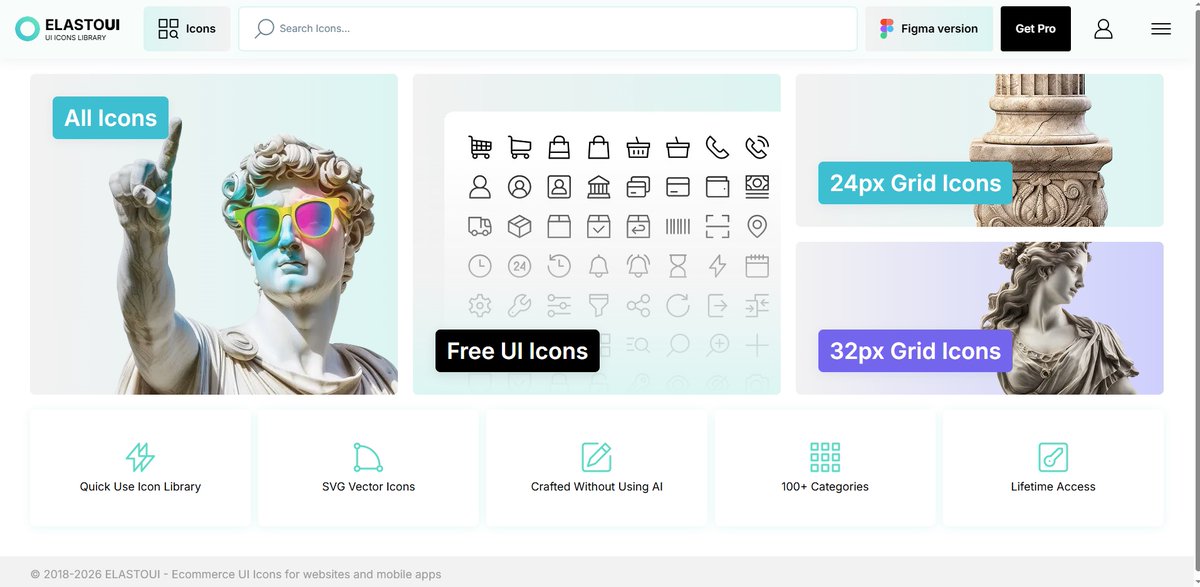 ElastoUI - Ecommerce UI Icons tweet media