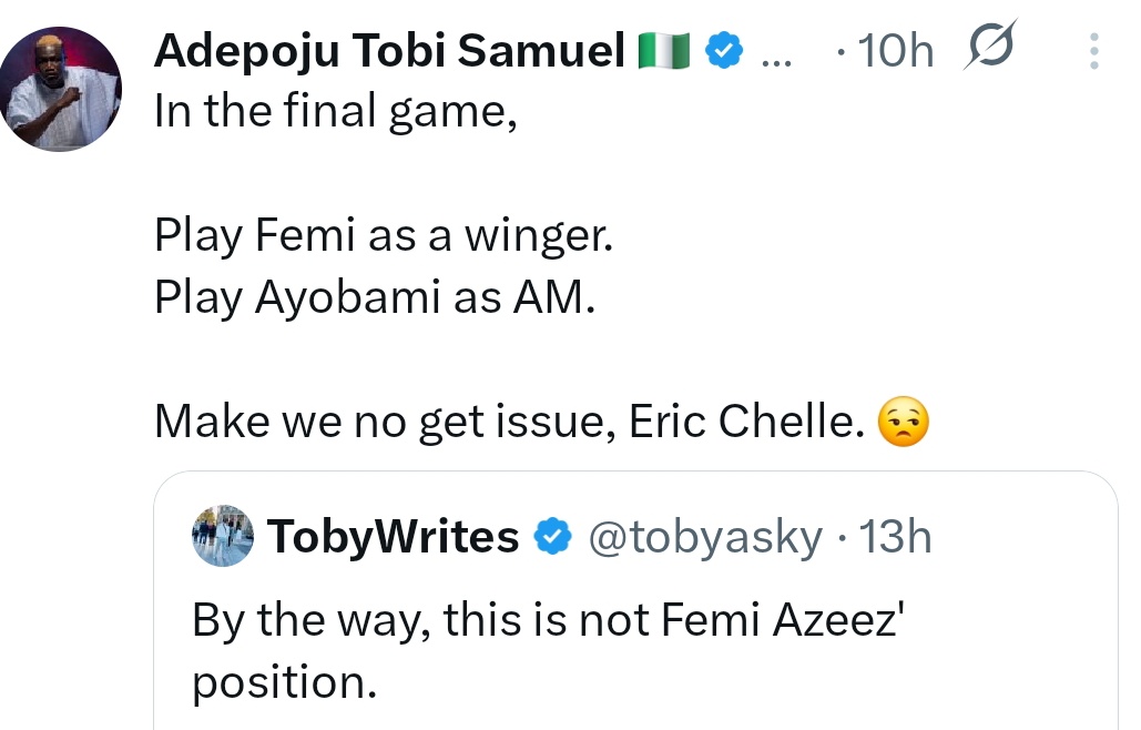 Naija🇳🇬 football news origin switches and more. tweet media