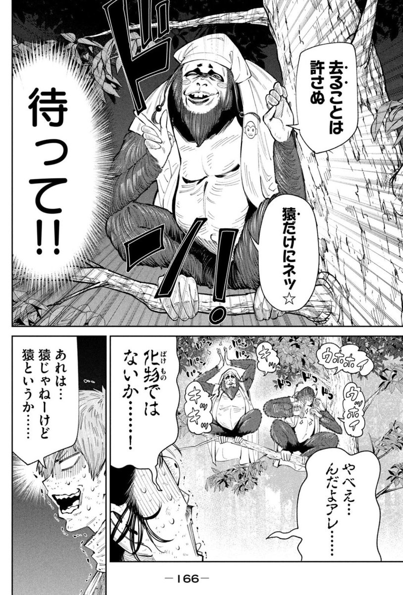 「秀吉を猿にするなんて普通のアイデアだろぉ?おもんねーよ」とプロット時で担当氏に難色示されましたが、ところがどっこいオランウータンやで!とネームにしたら笑ってもらえたので通ったネタです。

何度、時をくりかえしても本能寺が燃えるんじゃが!?(15)収録。
https://t.co/IjMJt8aC9J 
