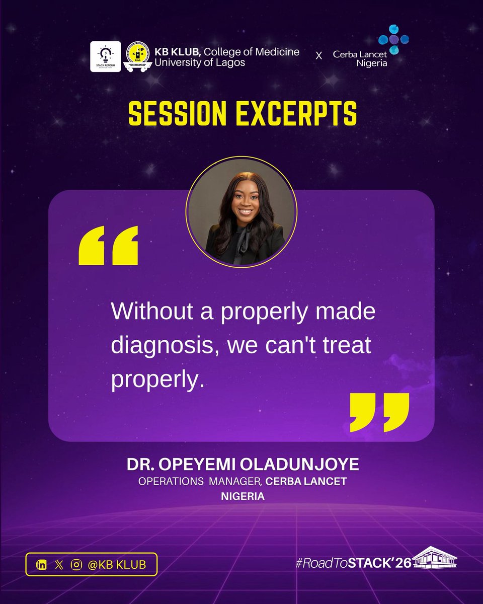 KBKLUB's tweet photo. What happens when AI meets human intelligence in the lab?

Dr. Opeyemi Oladunjoye, Operations Manager at Cerba Lancet Nigeria, breaks down the promise and the paradox of AI in healthcare.

Yes, AI is powering predictive analysis, workflow automation but the real edge is humans https://t.co/Z8esvpcTZN