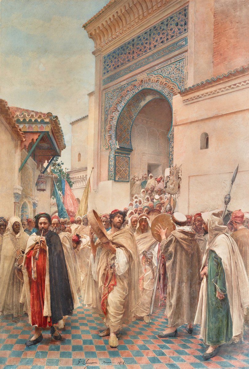 andalusianedit's tweet photo. Gustavo Simoni — "Celebration Outside The mosque Of Sidi Boumediene, Tlemcen" (1898)

Eid Mubarak! https://t.co/9Z7rexjvyO