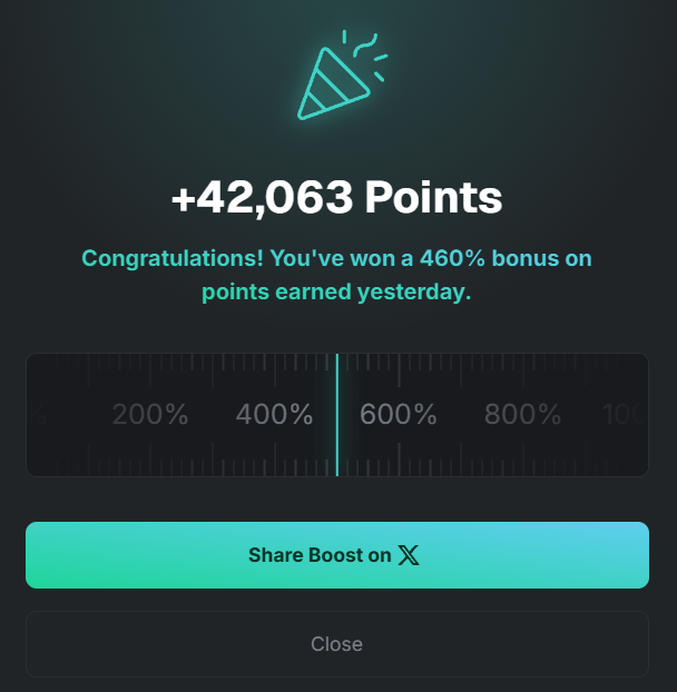 tanuki_eth's tweet photo. My biggest bonus so far

460% bonus and 42,063 points today on xPoints

Join @xStocksFi here:

🫴https://t.co/d8bny5Vf81

Personally, I'm supplying solana:Xsc9qvGR1efVDFGLrVsmkzv3qi45LTBjeUKSPmx9qEh on @JupiterExchange to earn some extra yield https://t.co/ja4jw0QnBK