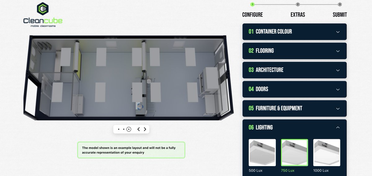 GuardtechClean's tweet photo. Don't forget to give our awesome Cleancube Configurator a whirl

💚  ⭐ 💚 ⭐ 

Tailor your perfect container facility to help us edge you closer to the new cleanroom facility to take your application to new heights!

Launch the configurator: https://t.co/PZ11y4FHac

#guardtech https://t.co/DT2S0pLOIT