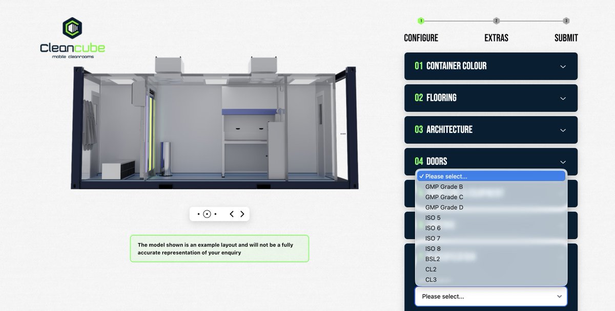GuardtechClean's tweet photo. Don't forget to give our awesome Cleancube Configurator a whirl

💚  ⭐ 💚 ⭐ 

Tailor your perfect container facility to help us edge you closer to the new cleanroom facility to take your application to new heights!

Launch the configurator: https://t.co/PZ11y4FHac

#guardtech https://t.co/DT2S0pLOIT