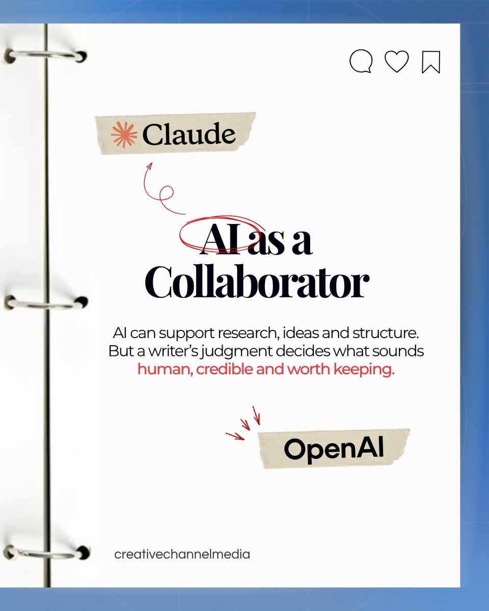 Creat_Channel's tweet photo. New series alert! 
We’re exploring key roles, trends and skills shaping content creation in 2026.

The Writer ✍️
From AI collaboration to SEO + GEO thinking, discover what keeps writers relevant, original and ahead in 2026.

#CreativeChannelMedia #SEO #GEO #ContentCreation

(1) https://t.co/CglGjPGoa7