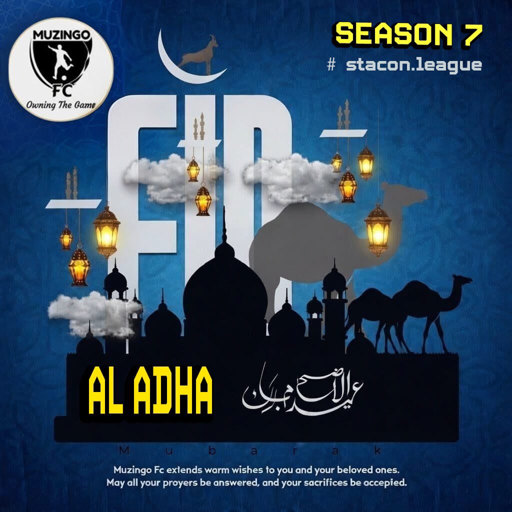 MUZINGOFC's tweet photo. Eid Mubarak from @MUZINGOFC 

As we celebrate Eid al-Adha, we extend our warmest wishes to our Moslem players, fans, partners and the entire community.

May this special day bring peace, joy, unity,blessings to you and your loved ones.

Thank you for  standing with us always. https://t.co/Grd6f85exX