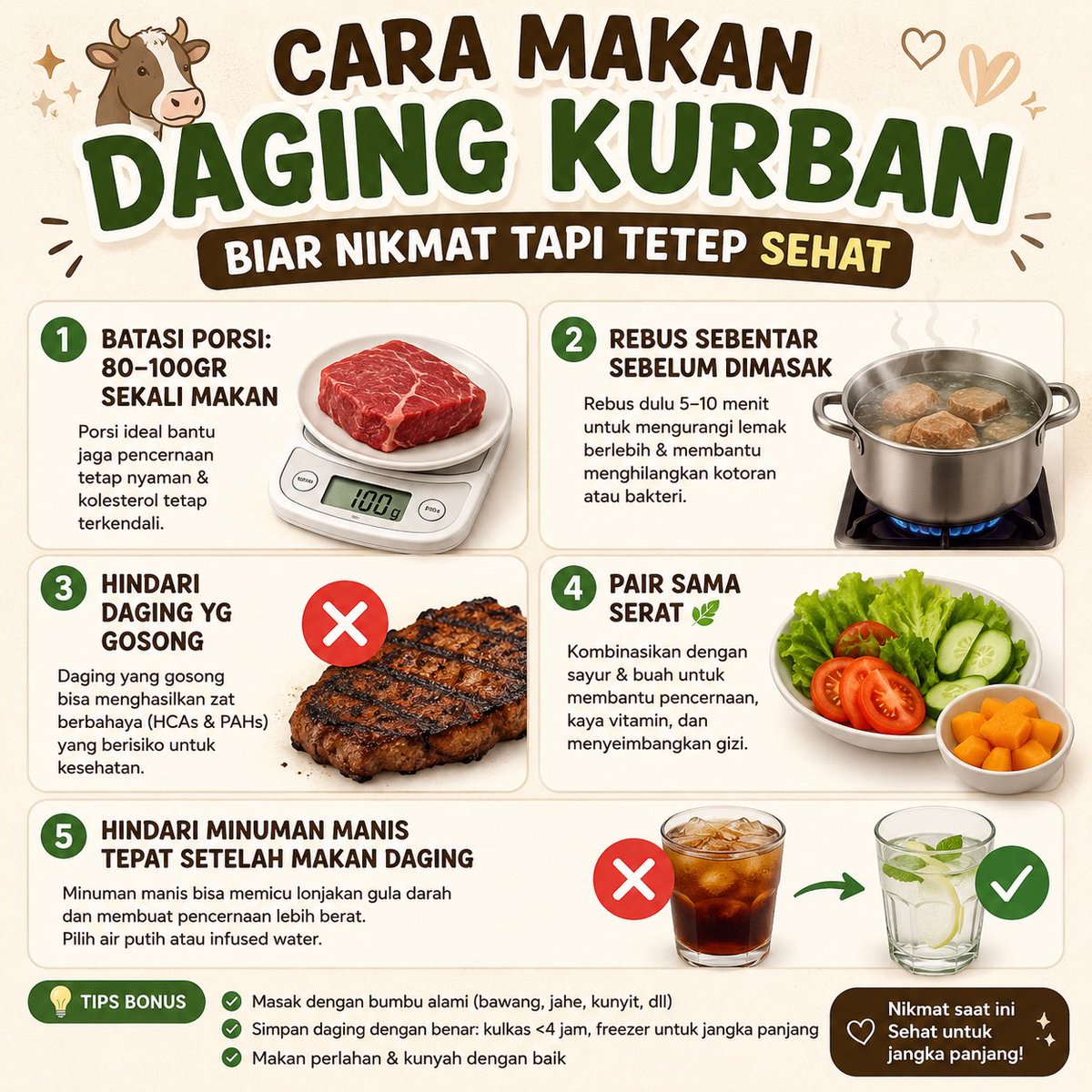 titaspov's tweet photo. 🍖 cara makan daging kurban biar nikmat tapi tetep sehat 🍖

#taugakalo daging kurban itu enak, tapi kalau salah cara makan… siap-siap perut protes dan kolesterol naik 🎢🐄

ini cara enjoy makannya tanpa drama lambung🤤🫶🏻 https://t.co/0nE0aH3RyZ