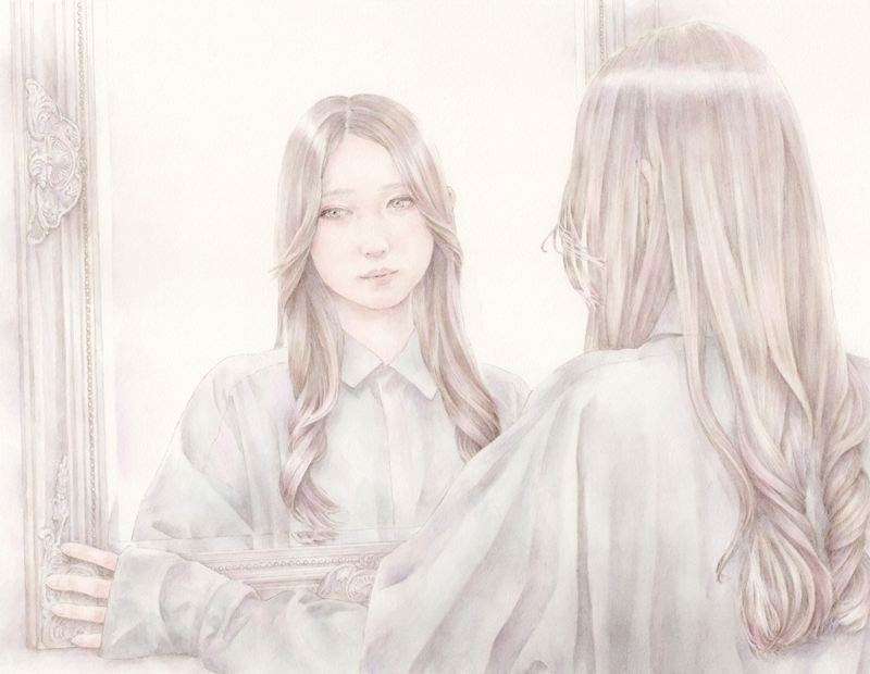 julespascin's tweet photo. 「FACES and HEADS 2026」開催中です。

2026年5月23日（土）～6月7日（日）　月曜・火曜休
水曜～土曜：13:00～19:30、日曜・祝日：13:00～18:00
https://t.co/0kz5auznVH

出品作家：勝間田万綾、児嶋都、五ノ井愛、永瀬武志、野口芽衣、ひらのにこ、三浦由美子、山本真矢、柳田真理、YUE
本日より、KOBE ART MARCHEにも展示しました松本潮里作品２点を追加展示しております。

※永瀬武志作品のみ抽選販売となります。詳しくは展覧会ページをご覧ください。
その他の作品は、先着順です。

野口芽衣「つめたい鍵穴」2026 アクリル、エアブラシ/木製パネルにジェッソ 32.5x40.0cm

ひらのにこ「鏡と心　Heart in the Mirror」2024 水彩紙に色鉛筆、透明水彩 31.8x41.0cm (F6)

三浦由美子「おやすみの前に」2026 アクリルガッシュ、バーニッシュ、キャンバス 33.3x24.2cm